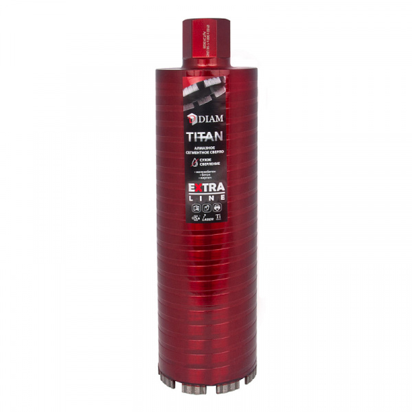 Сверло алмазное сегментное САСС 72x300х4x1,1/4UNC Extra Line Titan DIAM