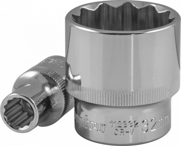Головка торцевая 12-гранная 1/2"DR 24 мм 112324 OMBRA